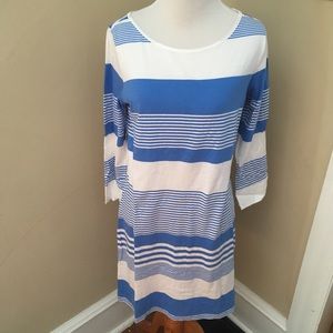 Lilly Pulitzer blue and white striped dress
